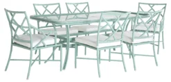 Kit 7-Pc Celadon Dining Set, White